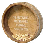 round wine barrel cork display round wall mount