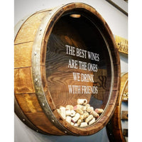 round wine barrel cork display round wall mount