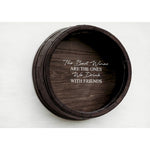 round wine barrel cork display round wall mount