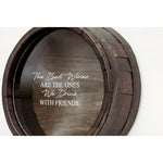 round wine barrel cork display round wall mount