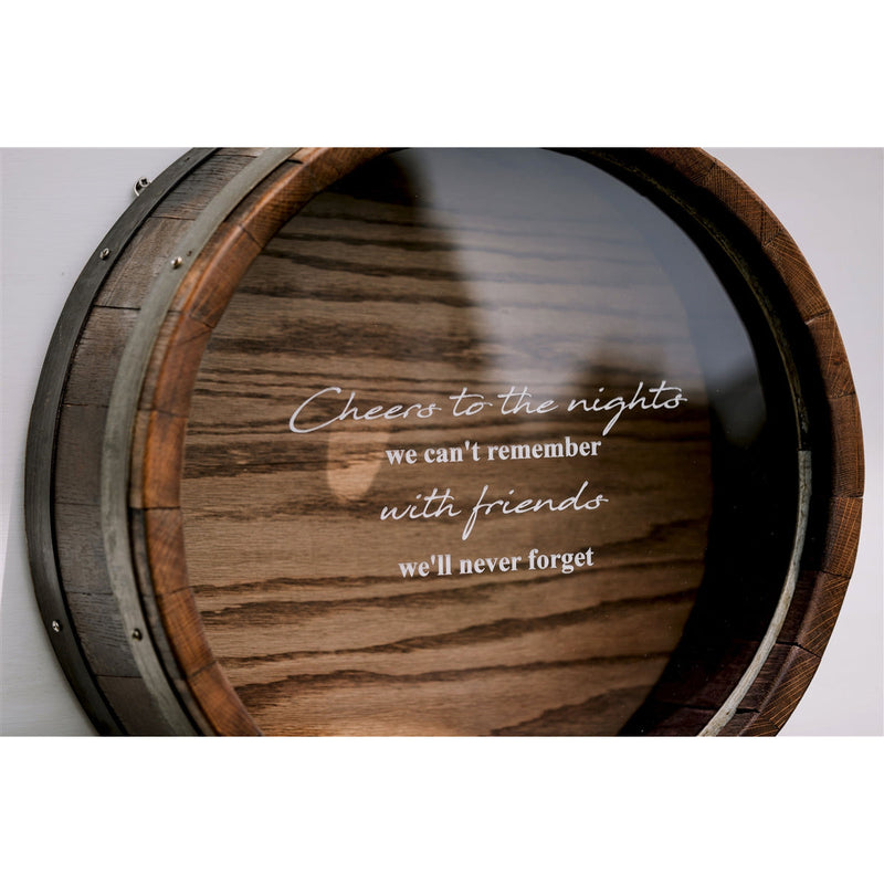 round wine barrel cork display round wall mount cheers