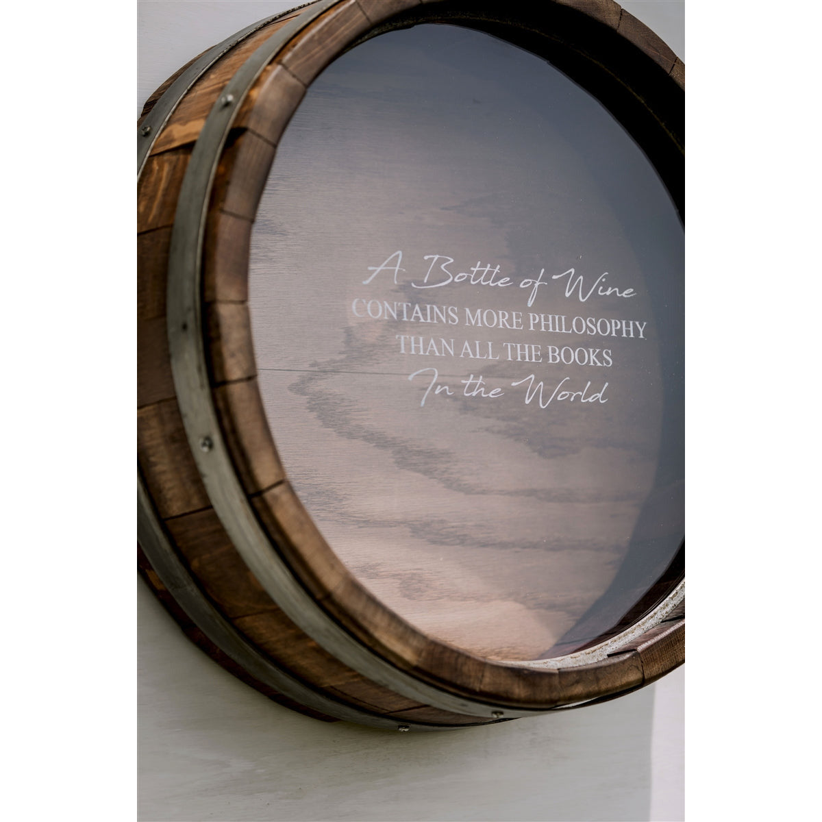 round wine barrel cork display round wall mount wine bottle