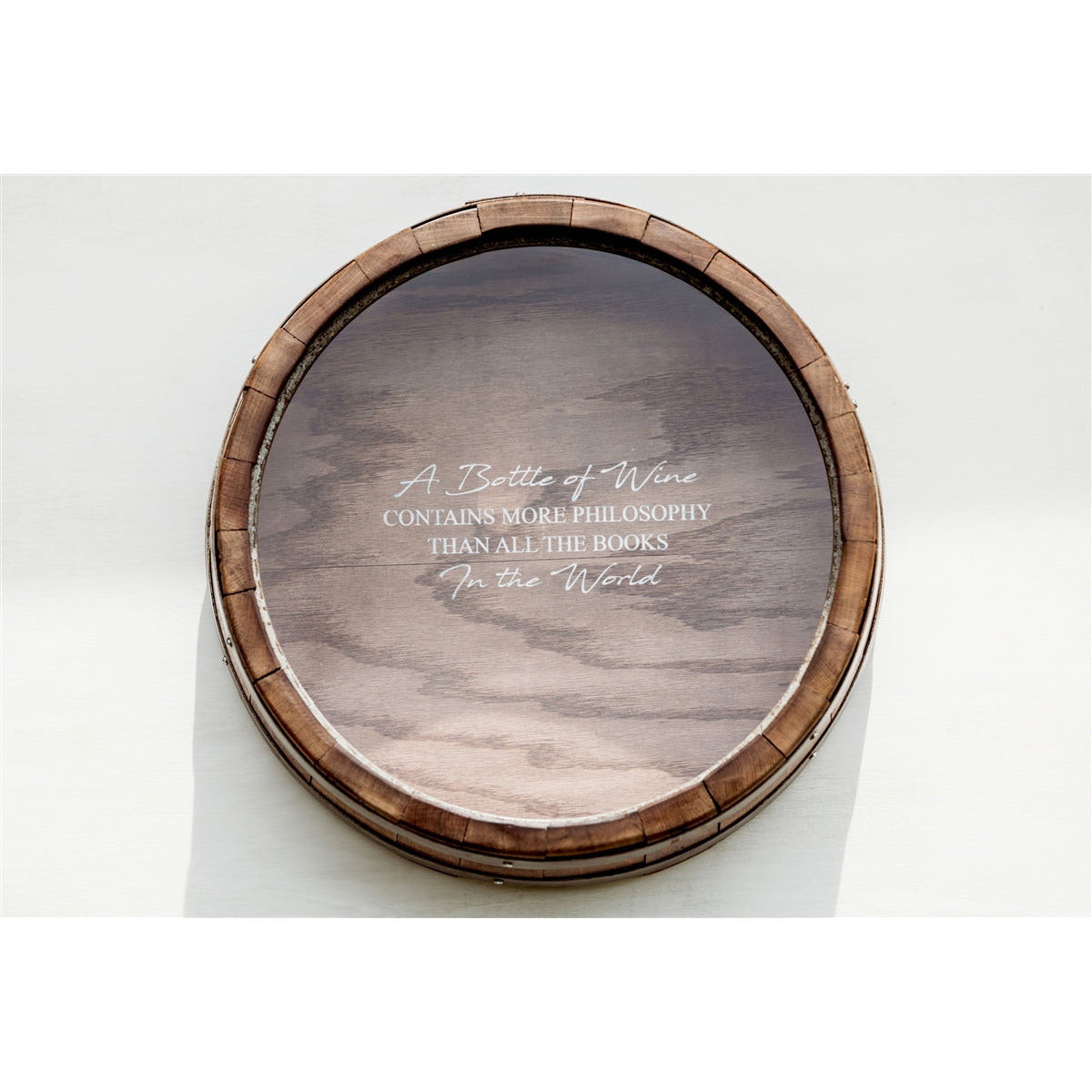 round wine barrel cork display round wall mount wine bottle