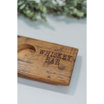 whiskey flight rectangle wood glass rustic custom