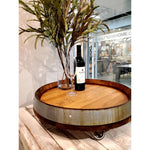 wood natural round hairpin legs wine barrel