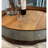 wood natural round hairpin legs wine barrel
