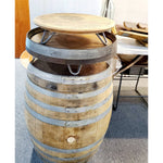 wood natural round hairpin legs wine barrel