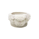basket sheep pink white decor wool