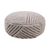 round pouf cotton canvas geometric charcoal
