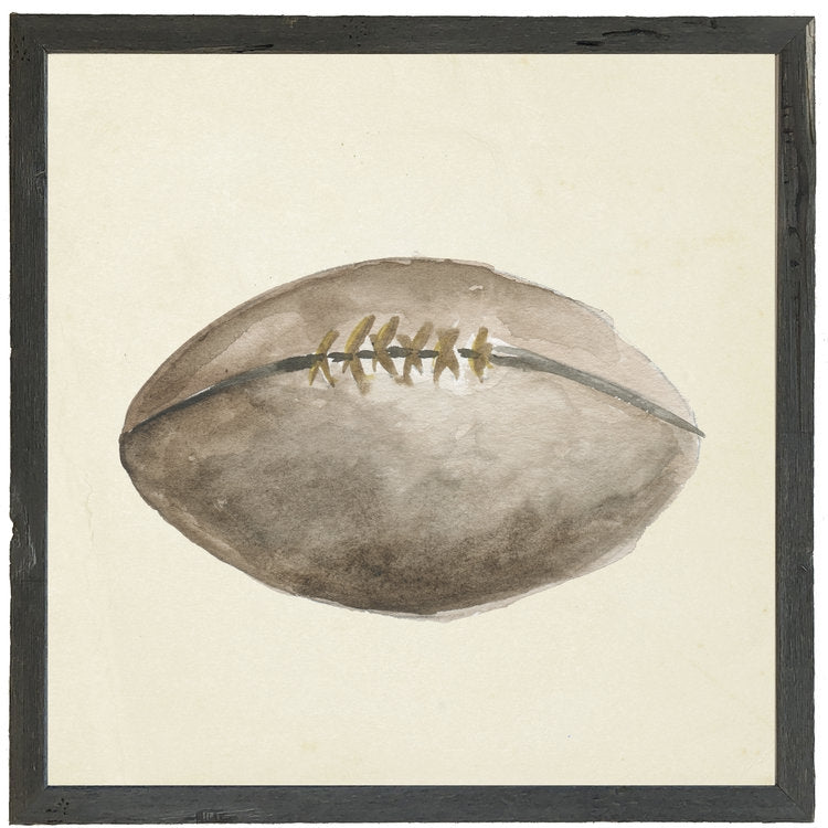 square watercolor art print football
