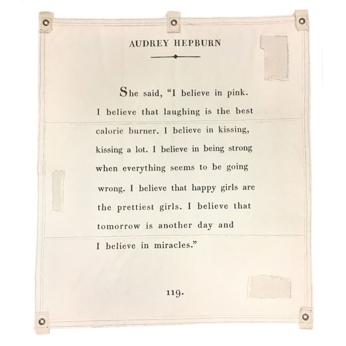 audrey hepburn wall tarp cream