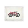 wall art watercolor red motorcycle Antique Curiosities