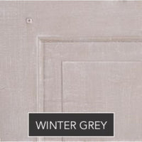 Close-up of a Regent King Caned Headboard by Phillips Scott in WINTER GREY with Asian oak finish options.