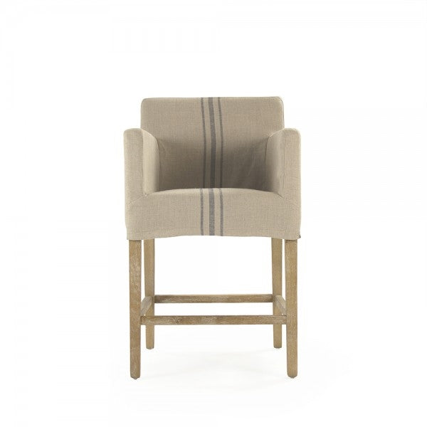 Slipcover Counter Stool - Avignon - Blue Stripe