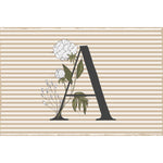 Striped home decor with the letter A