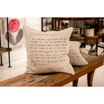 Stonewashed Linen Pillow - To My Sweet Darlings