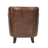 Cambridge brown leather studded chair