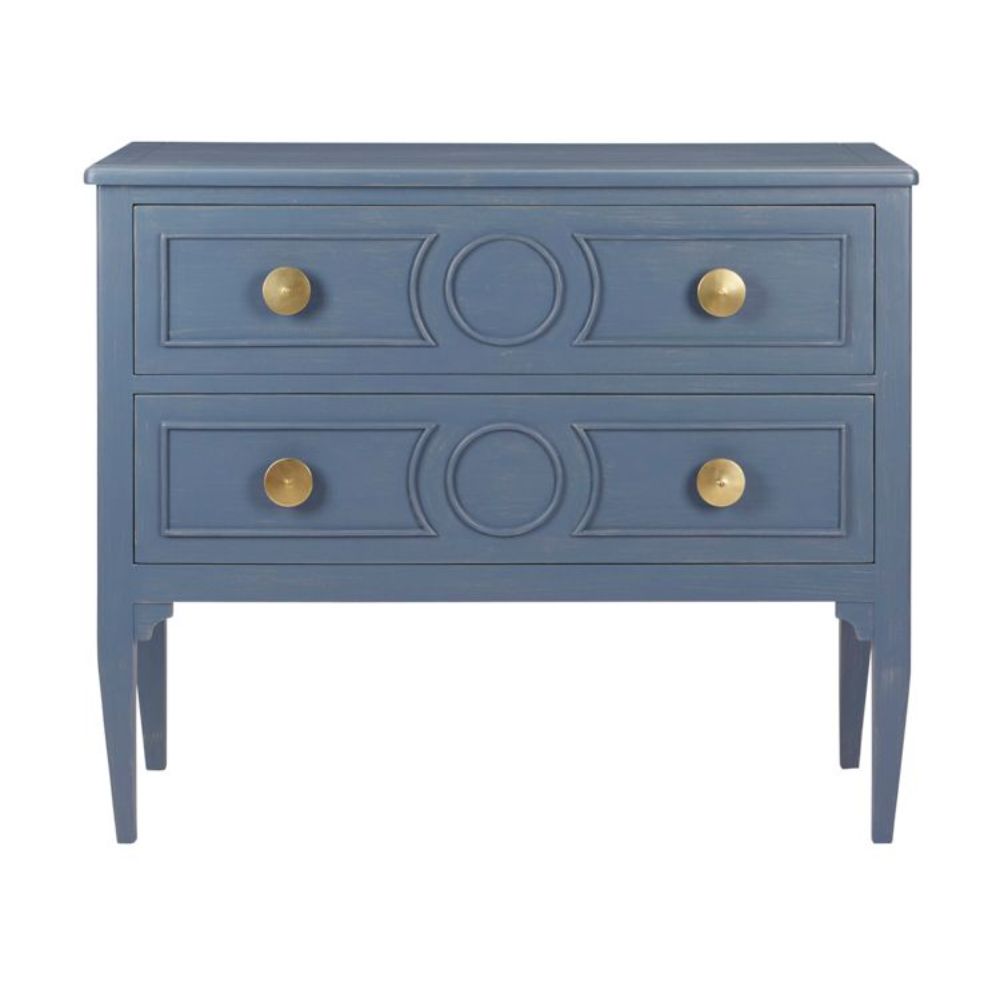 Unique blue and gold side table