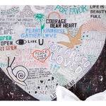 Wall Art - Choose Love Heart - Grey Wood Frame (size options)