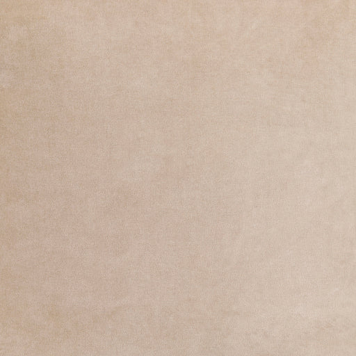 Surya's Cotton Velvet Beige Pouf features a light beige textured surface with a subtle gradient and soft appearance.