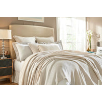 throw blanket cotton textured pearl 