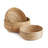 round cane rattan baskets