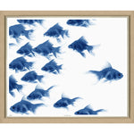 Unique blue fish wall art