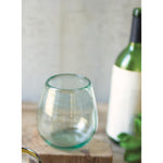 clear recycled clear stemless wine glasses