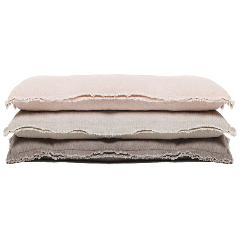 Linen Bolster Pillow - Laurel - Pebble