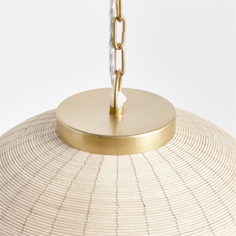 woven natural cane rattan dome pendant light