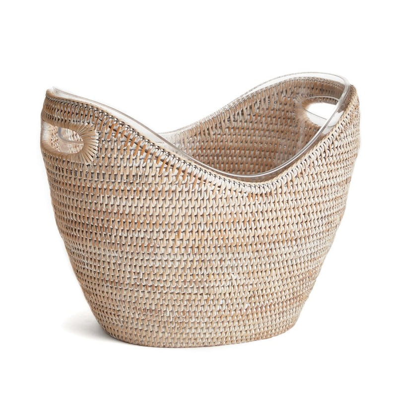 large woven rattan beverage tub plastic liner