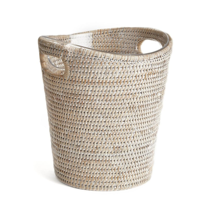 small woven rattan beverage tub plastic liner