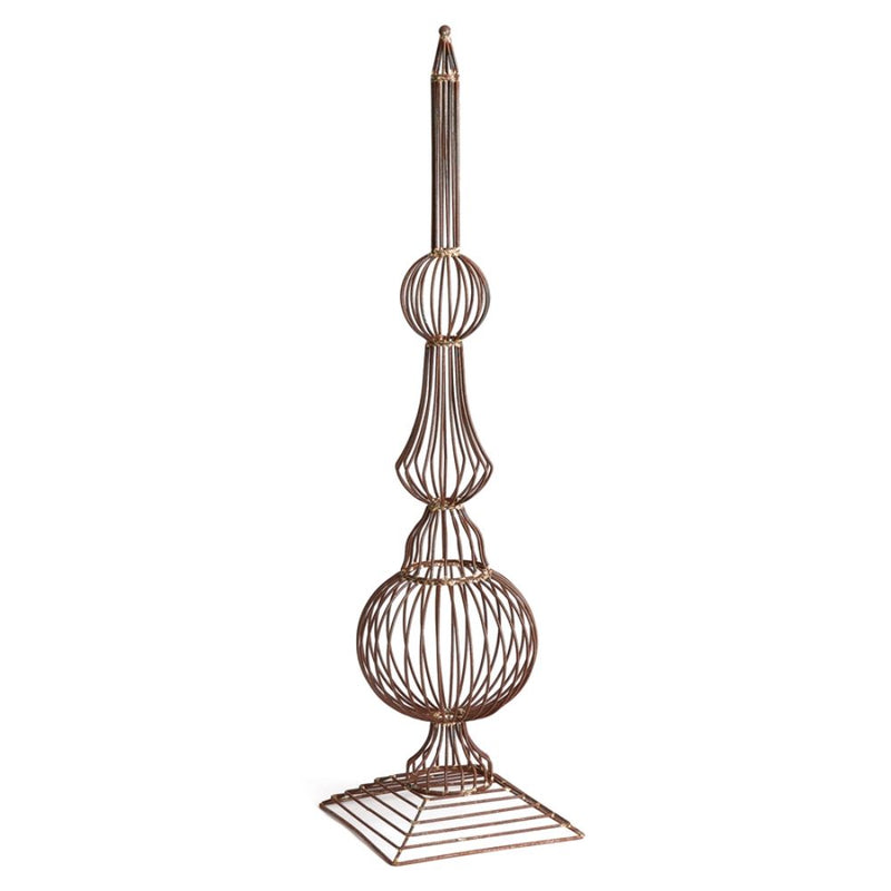 weathered rustic metal wire finial