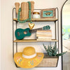 Wall Shelf - Metal + Wood + Bamboo Magazine Rack