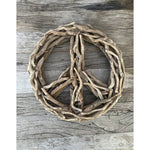 Unique wood peace sign decor - 2